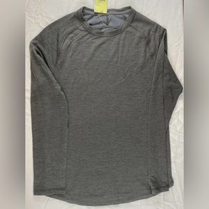Men’s All In Motion Merino Wool Blend Long Sleeve Shirt Size S Ebony Heather